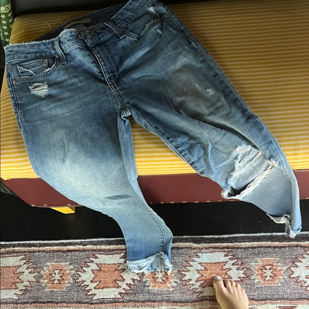 Joe's Jeans Blue Distressed Boyfriend Jeans